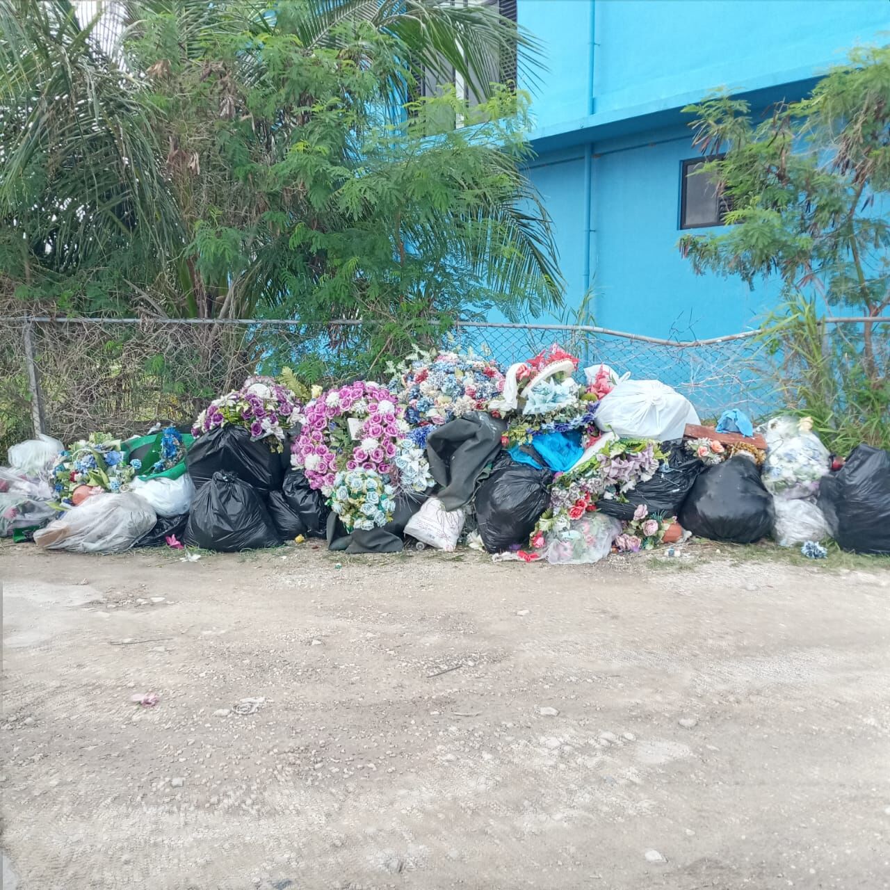Illegal dumping at CK cemetery, Sugar Dock